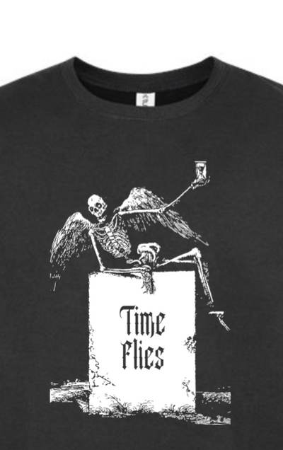 Time Flies - Memento Mori Adult Crewneck Sweatshirt