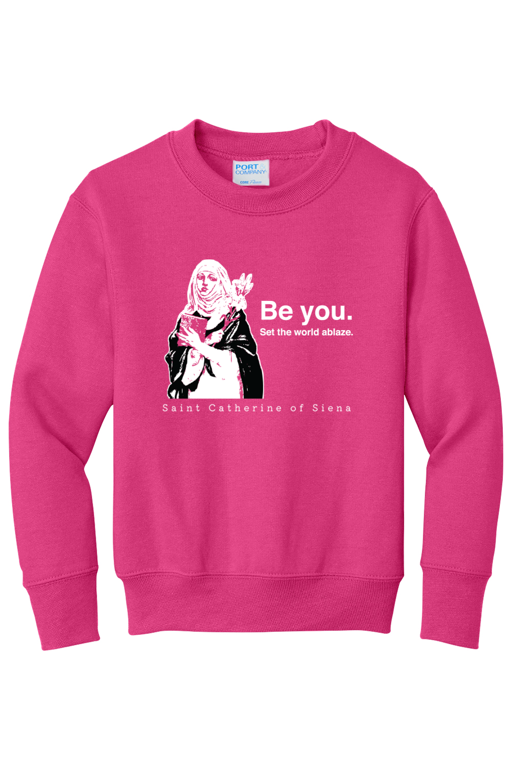 Be You - St. Catherine of Siena - Youth Crewneck Sweatshirt
