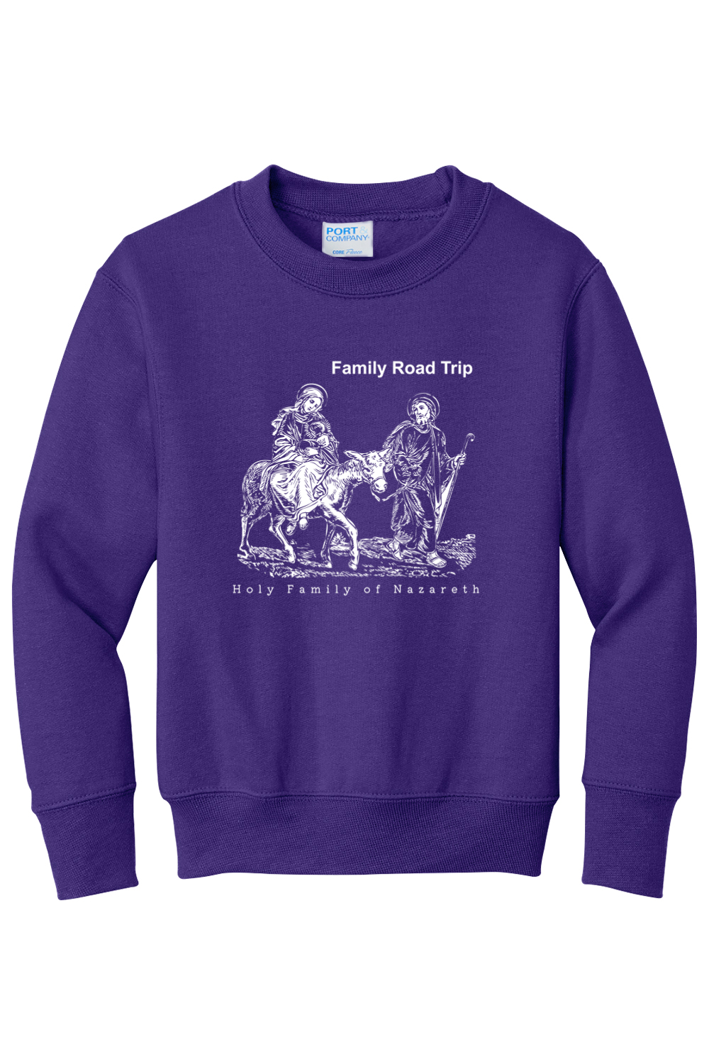 Family Road Trip - Holy Family - Youth Crewneck Sweatshirt
