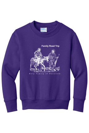 Family Road Trip - Holy Family - Youth Crewneck Sweatshirt