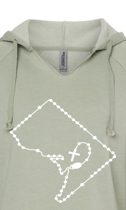 District of Columbia Catholic Rosary Drop Hoodie