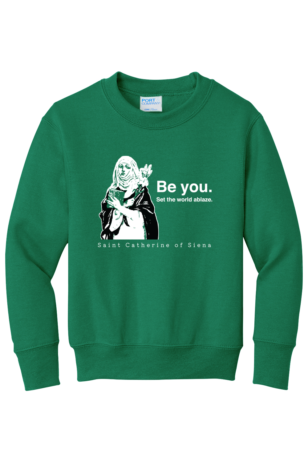 Be You - St. Catherine of Siena - Youth Crewneck Sweatshirt