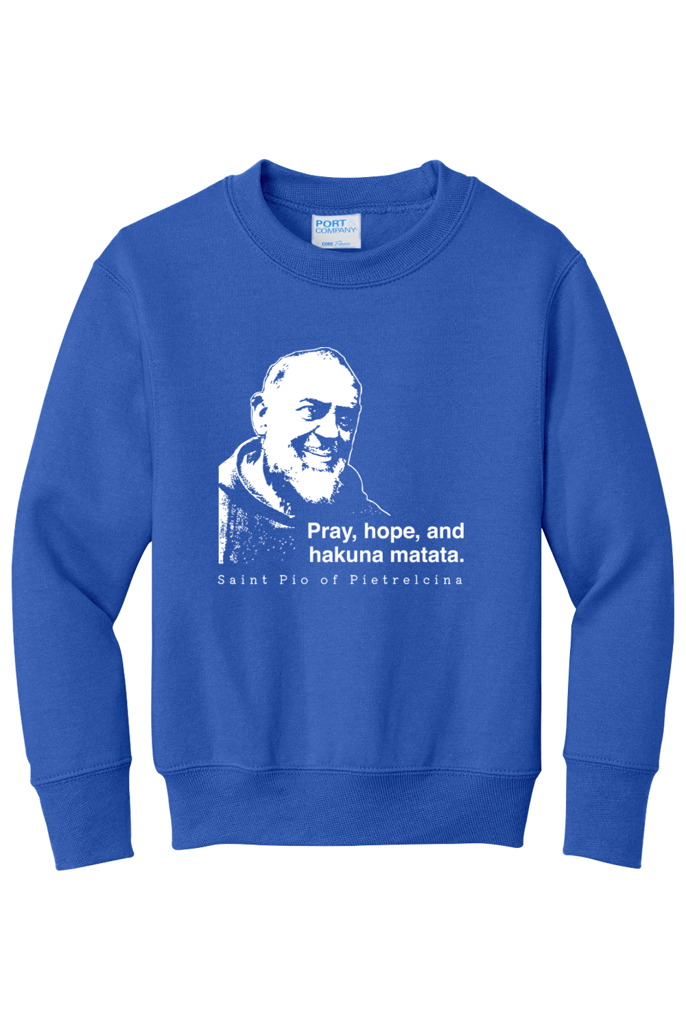 Hakuna Matata - St Padre Pio - Youth Crewneck Sweatshirt