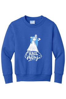 Hail Mary - Catholic Football - Youth Crewneck Sweatshirt