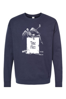 Time Flies - Memento Mori Adult Crewneck Sweatshirt