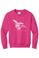 Never Go Without Your Wingman - St. Michael the Archangel Youth Crewneck Sweatshirt