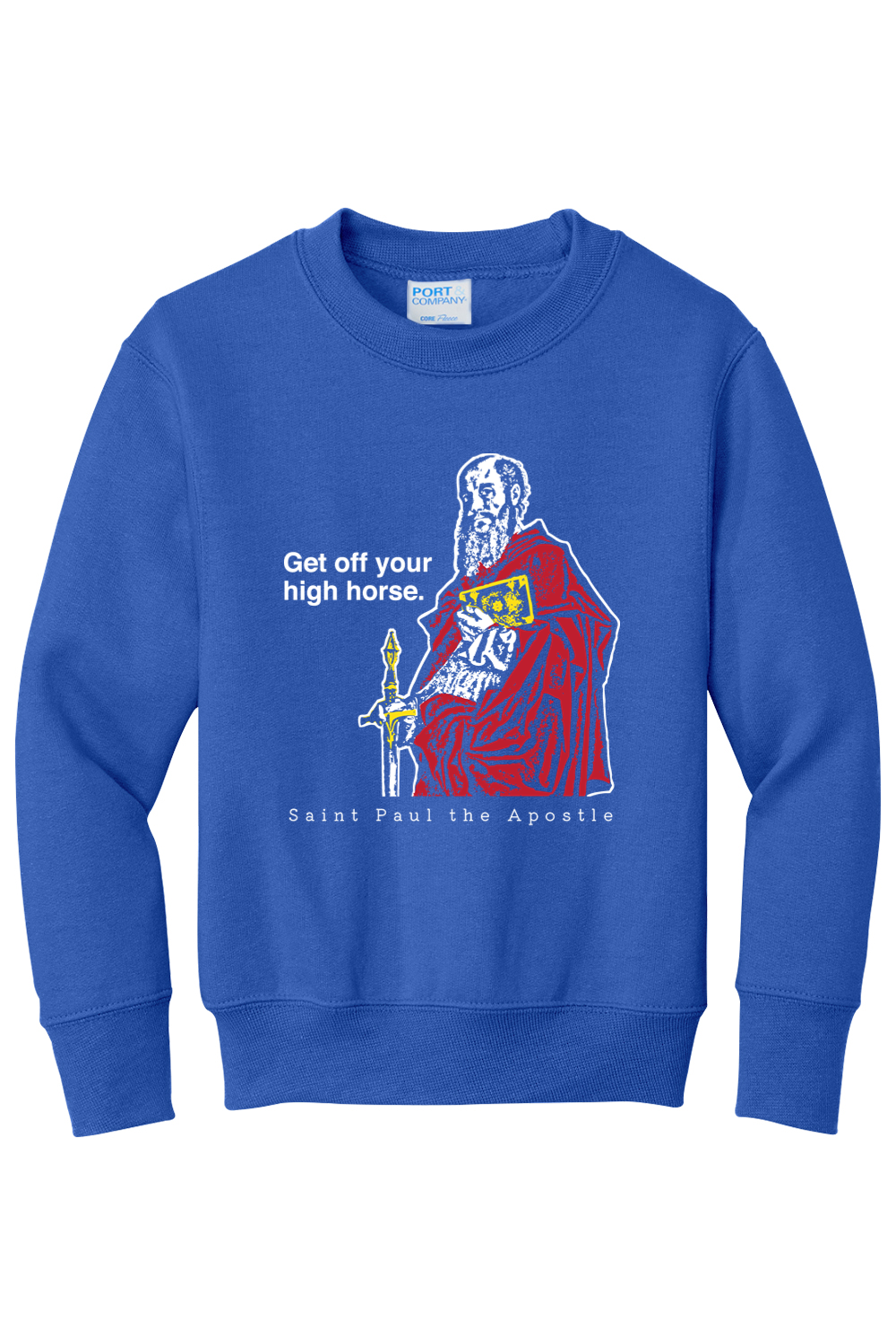 Get Off Your High Horse - St. Paul the Apostle - Youth Crewneck Sweatshirt