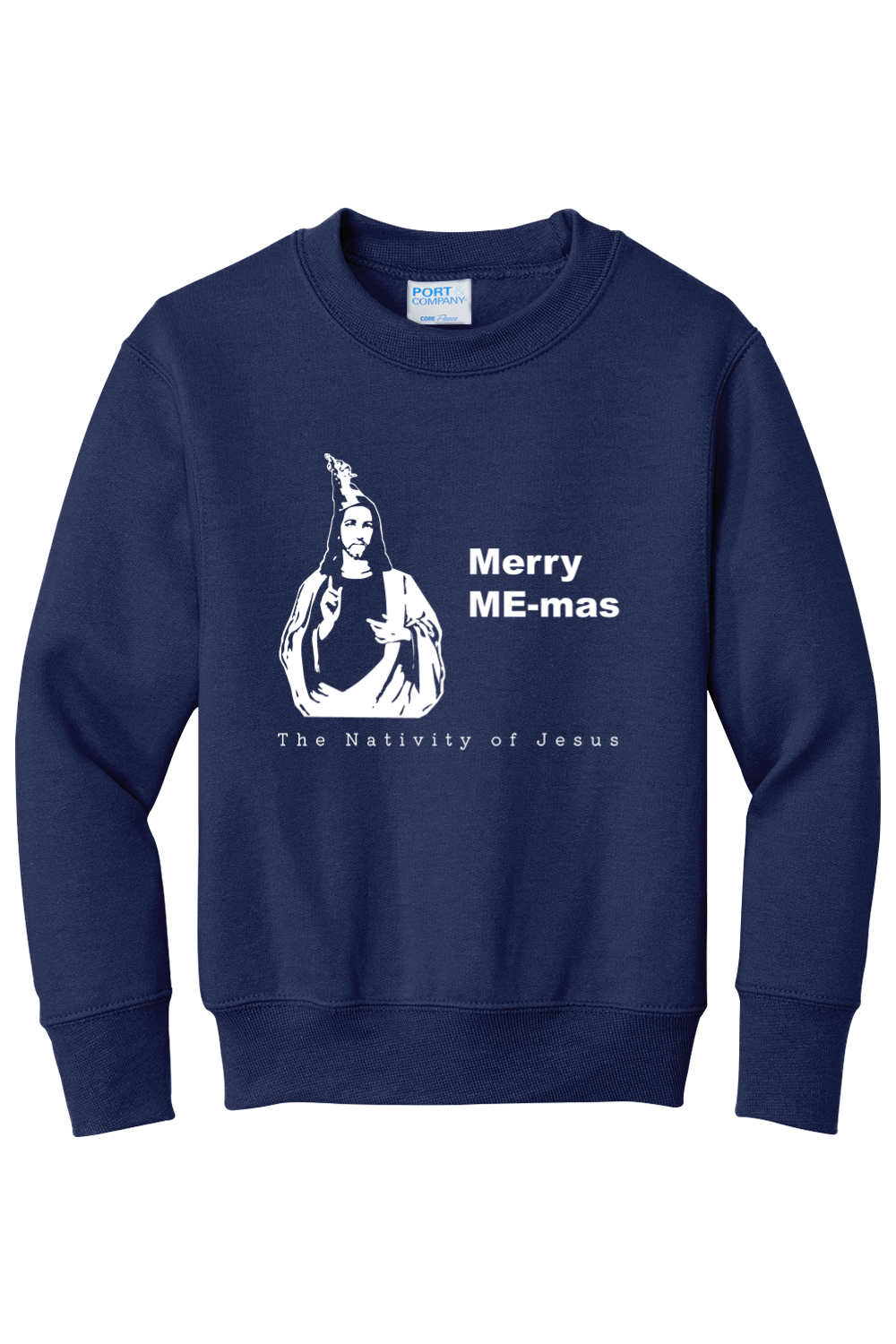 Merry ME-mas - The Nativity of Jesus - Youth Crewneck Sweatshirt
