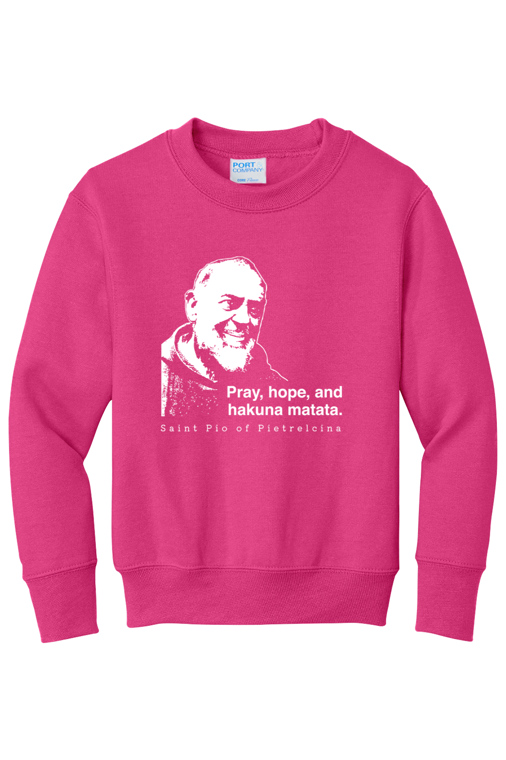 Hakuna Matata - St Padre Pio - Youth Crewneck Sweatshirt