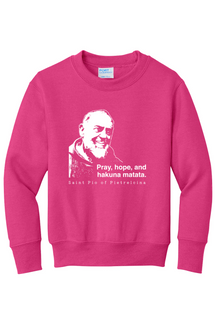 Hakuna Matata - St Padre Pio - Youth Crewneck Sweatshirt