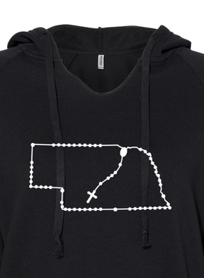 Nebraska Catholic Rosary Drop Hoodie