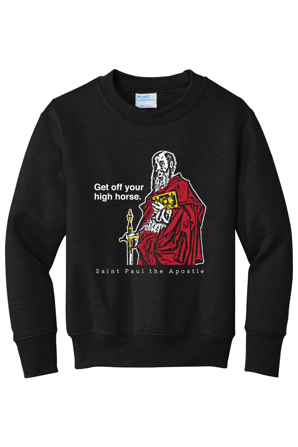 Get Off Your High Horse - St. Paul the Apostle - Youth Crewneck Sweatshirt