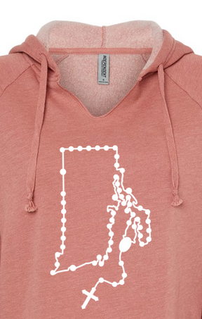 Rhode Island Catholic Rosary Drop Hoodie