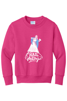 Hail Mary - Catholic Football - Youth Crewneck Sweatshirt