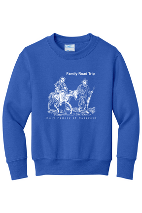 Family Road Trip - Holy Family - Youth Crewneck Sweatshirt