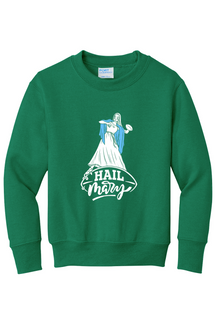 Hail Mary - Catholic Football - Youth Crewneck Sweatshirt