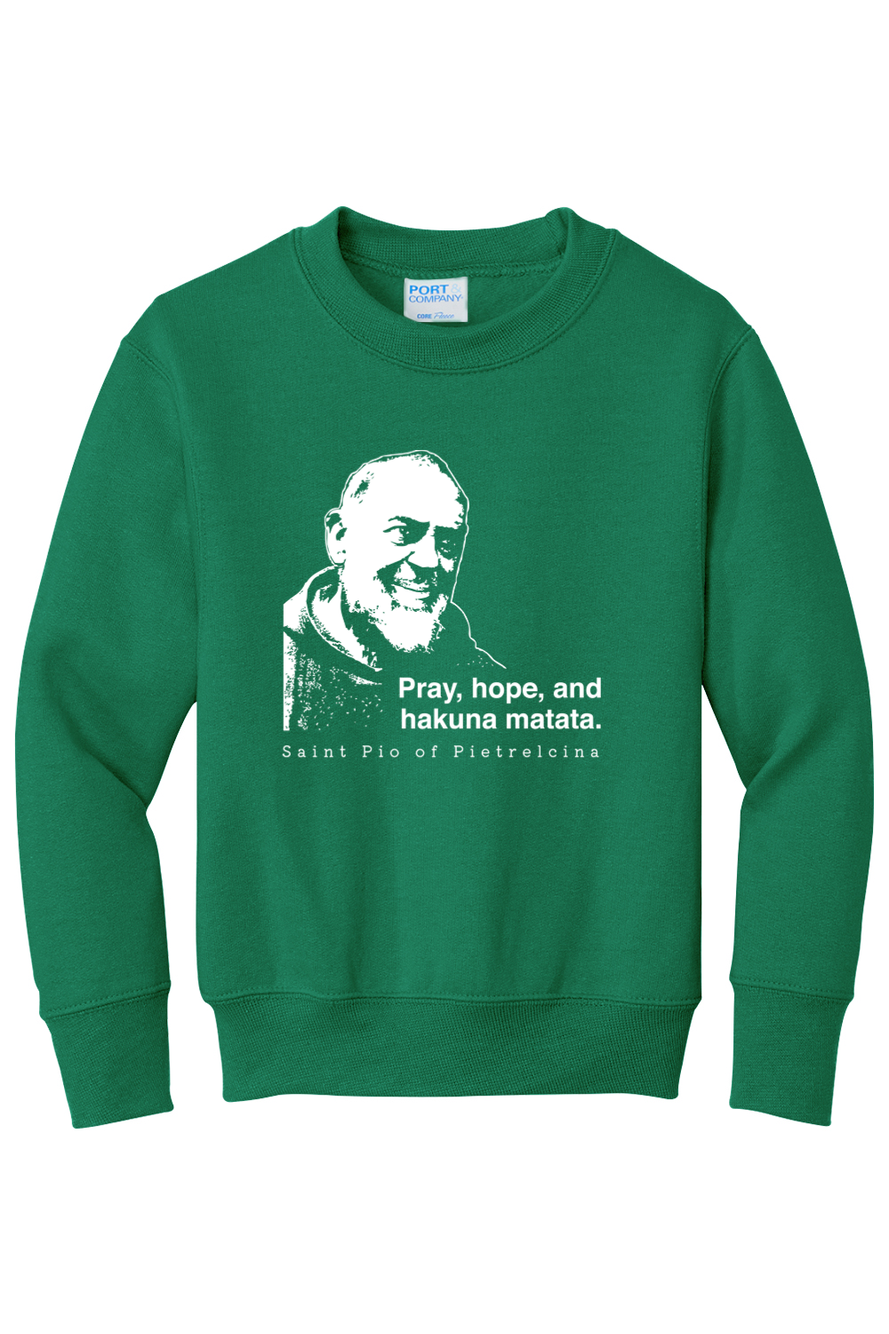 Hakuna Matata - St Padre Pio - Youth Crewneck Sweatshirt