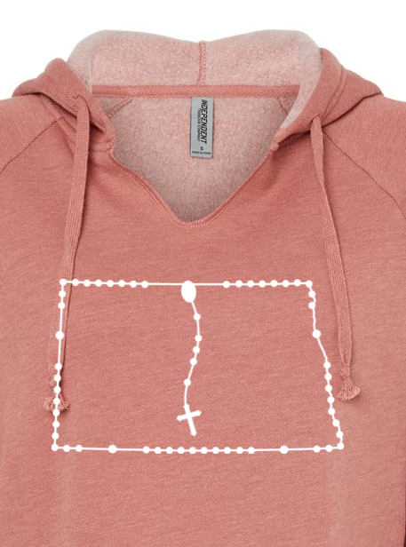North Dakota Catholic Rosary Drop Hoodie