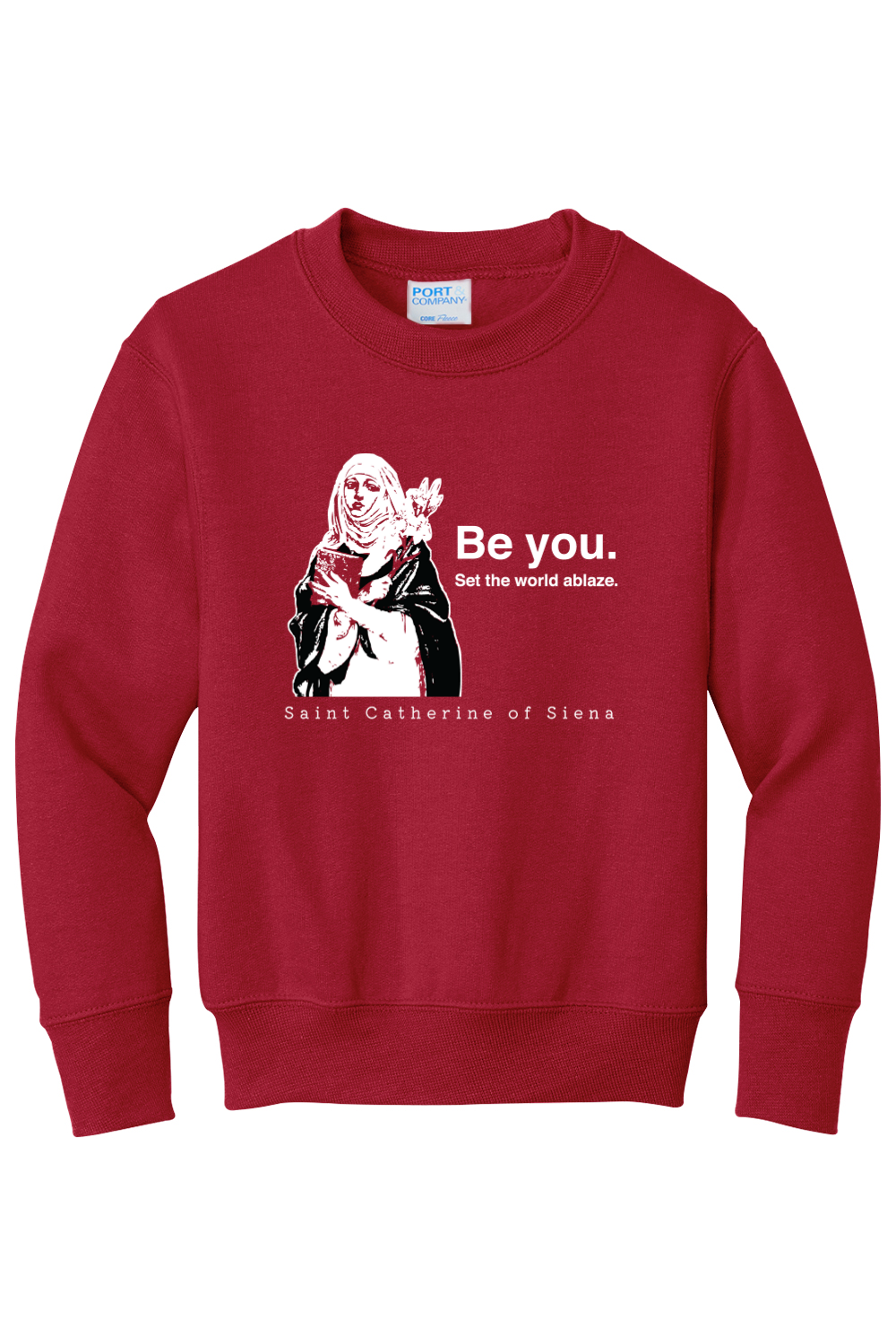 Be You - St. Catherine of Siena - Youth Crewneck Sweatshirt