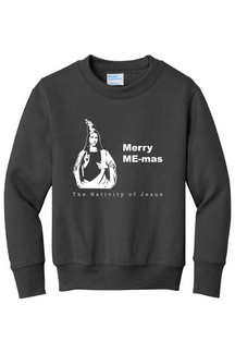 Merry ME-mas - The Nativity of Jesus - Youth Crewneck Sweatshirt