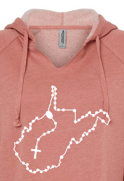 West Virginia Catholic Rosary Drop Hoodie