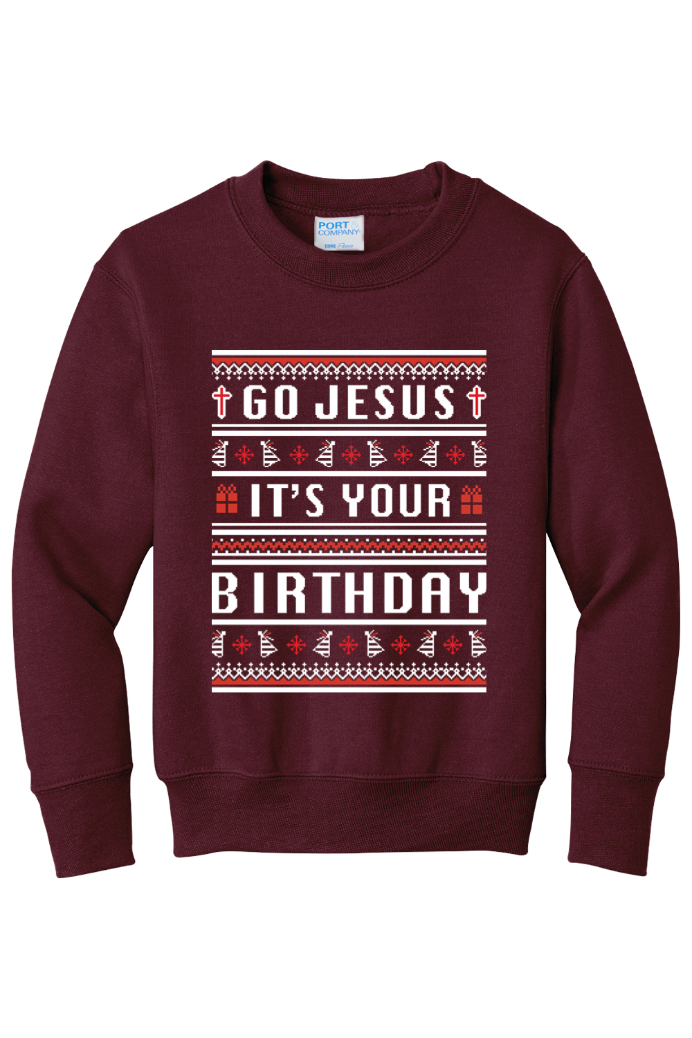 Go Jesus, It's your Birthday! Youth  Crewneck Sweatshirt