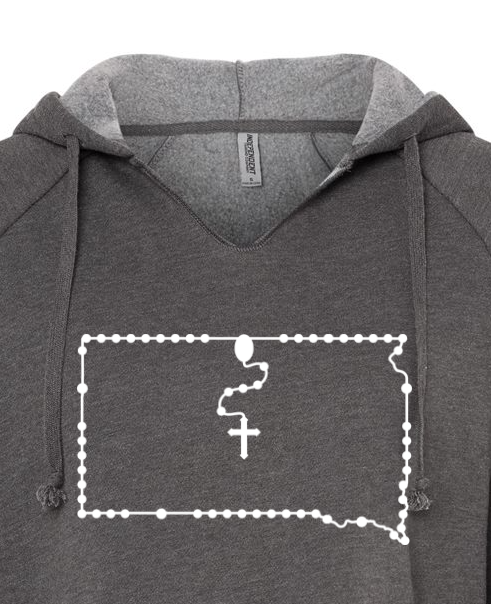 South Dakota Catholic Rosary Drop Hoodie