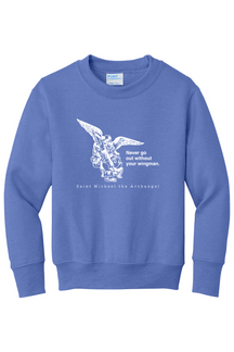 Never Go Without Your Wingman - St. Michael the Archangel Youth Crewneck Sweatshirt
