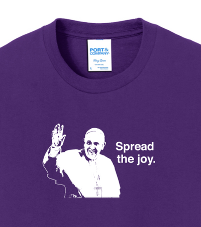 Spread the Joy - Pope Francis T-Shirt - youth