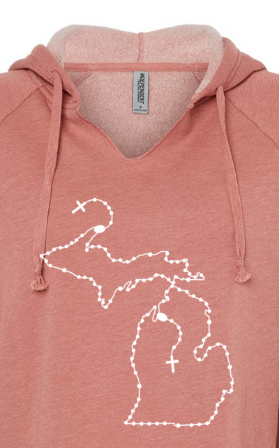 Michigan Catholic Rosary Drop Hoodie