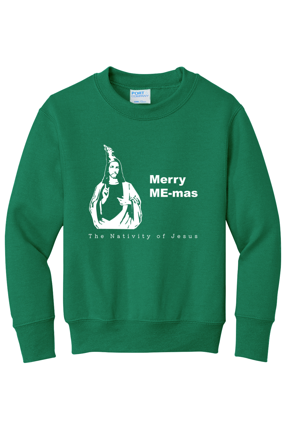 Merry ME-mas - The Nativity of Jesus - Youth Crewneck Sweatshirt