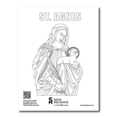 St. Agnes Coloring Page - FREE Digital Download