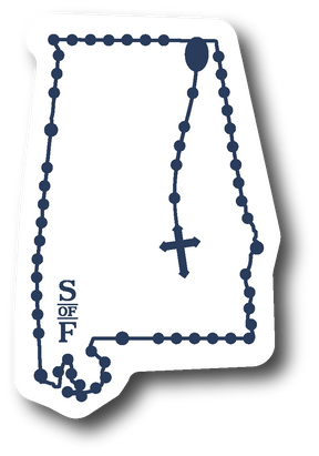 Alabama Catholic Rosary Sticker
