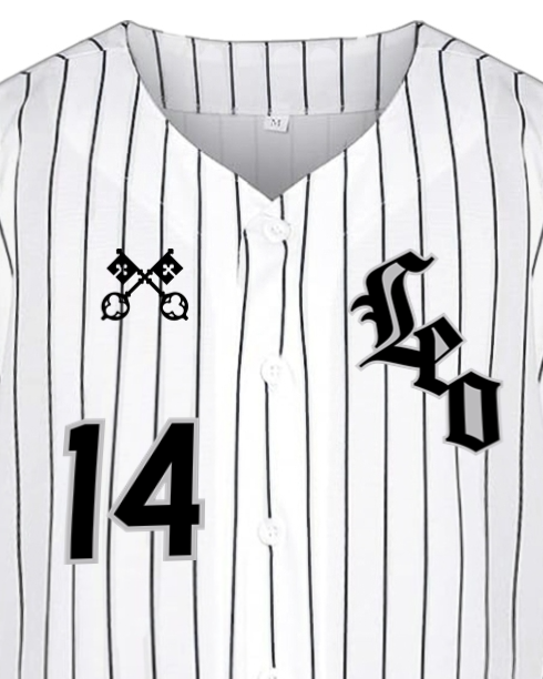 Pope Leo XIV Pinstripe Full Button Baseball Jersey