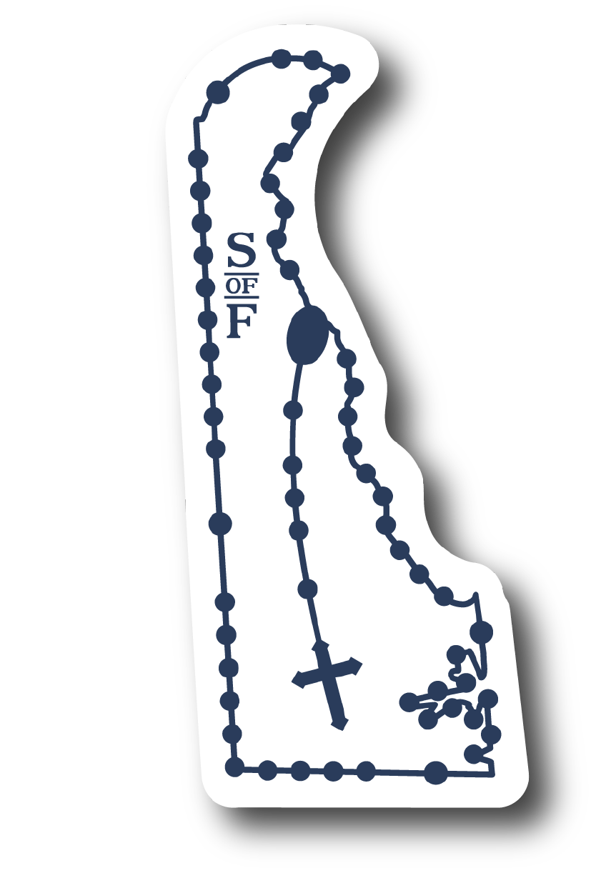 Delaware Catholic Rosary Sticker