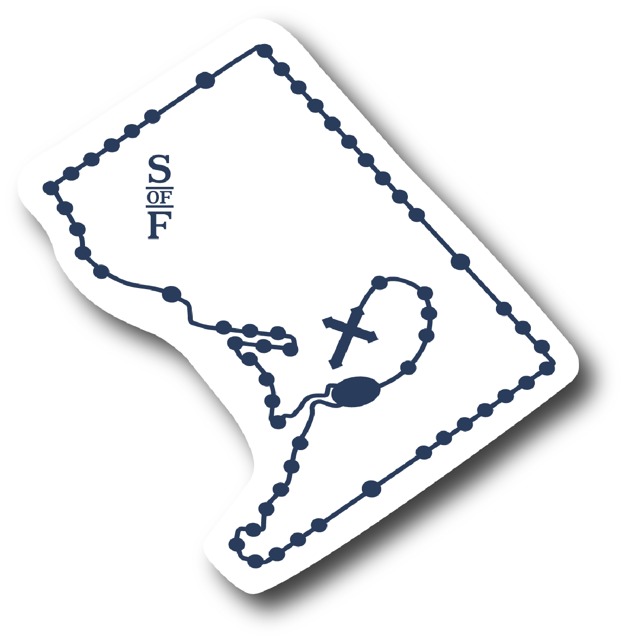 Washington D.C. Catholic Rosary vinyl sticker - States of Faith