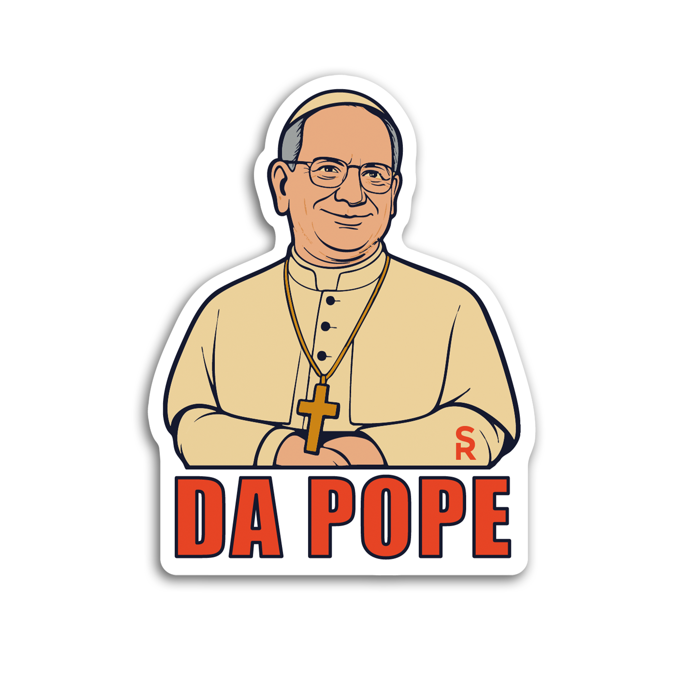 Da Pope Sticker | Sock Religious | Catholic Gifts: Saint Socks, T ...