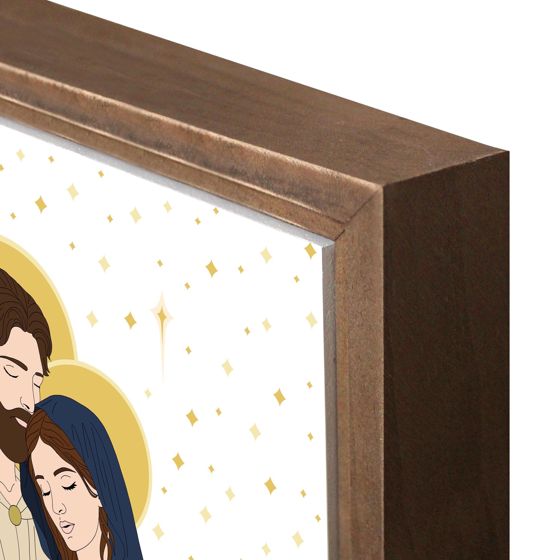 Holy Family 2 11.25x11.25 Framed Wood Block | Catholic Gifts & Decor-6