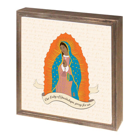 Our Lady of Guadalupe  11.25x11.25 Framed Wood Block -1