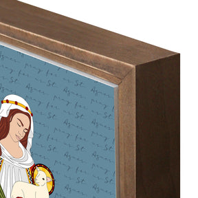 St. Agnes 11.25x11.25 Framed Wood Block | Catholic Gifts & Decor-6