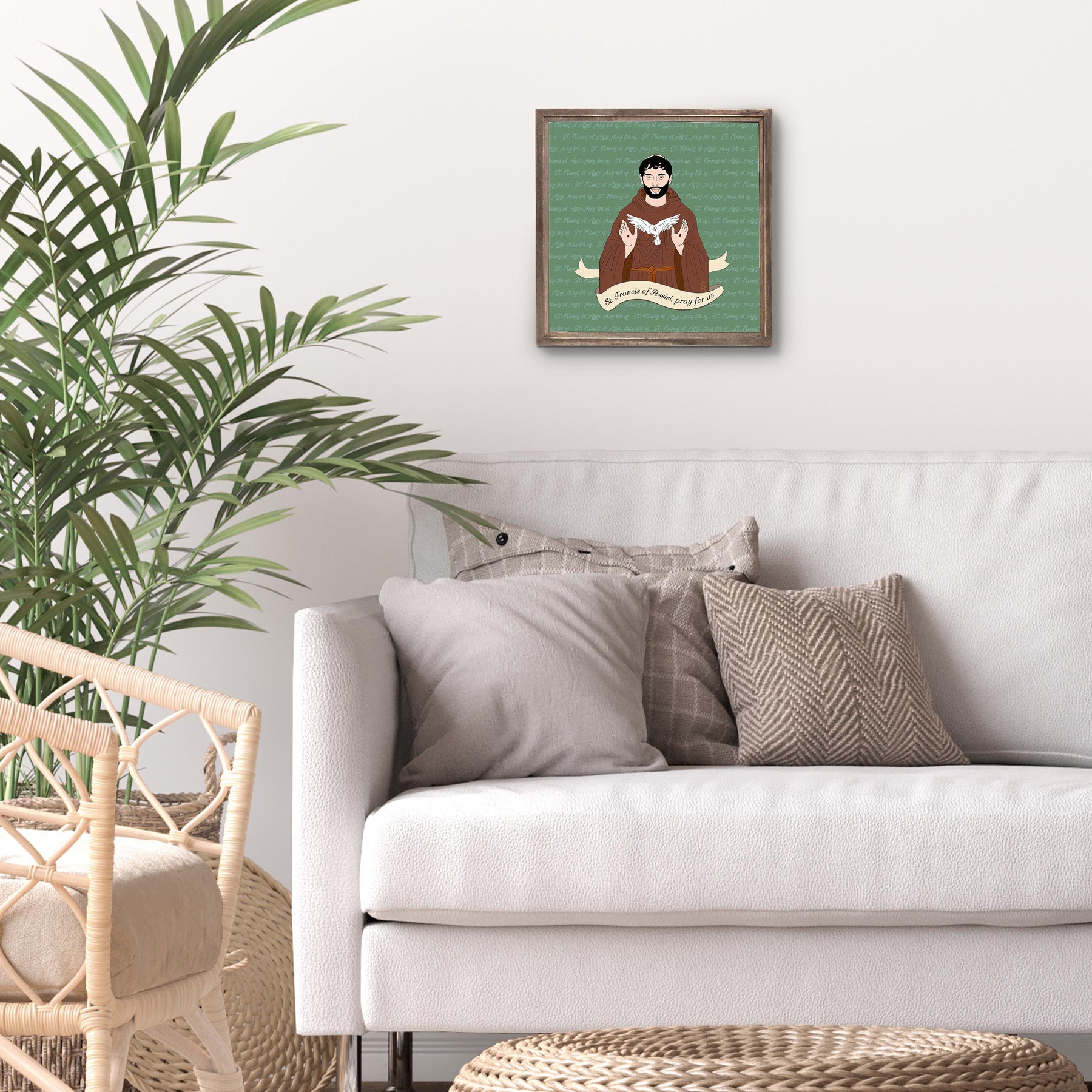 St. Francis of Assisi  11.25x11.25 Framed Wood Block | Catholic Gifts & Decor-5