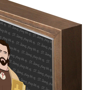 St. James  11.25x11.25 Framed Wood Block | Catholic Gifts & Decor-6