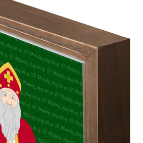 St. Nicholas 11.25x11.25 Framed Wood Block | Catholic Gifts & Decor-6