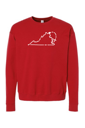 Virginia Catholic Rosary Crewneck Sweatshirt