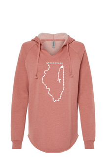 Illinois Catholic Rosary Drop Hoodie