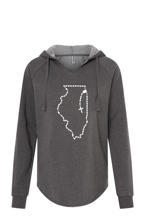 Illinois Catholic Rosary Drop Hoodie