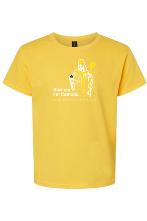 Kiss Me, I'm Catholic - St Patrick of Ireland Youth T-Shirt