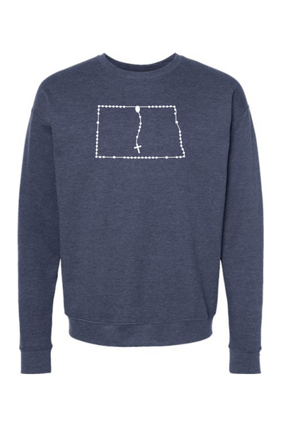 North Dakota Catholic Rosary Crewneck Sweatshirt