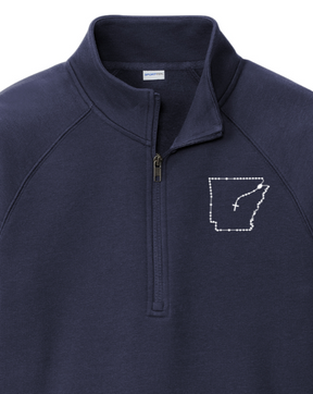 Arkansas Catholic Rosary Black Quarter Zip Sweatshirt
