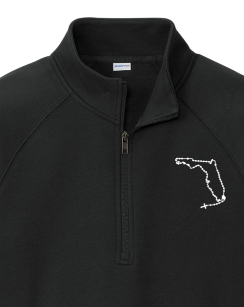 Florida Catholic Rosary Quarter Zip Sweatshirt